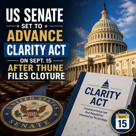 US Senate Set to Advance CLARITY Act on Sept. 15 After Thune Files Cloture Us Senate Set To Advance Clarity Act On Sept. 15 After Thune Files Cloture