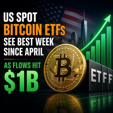 US Spot Bitcoin ETFs See Best Week Since April as Flows Hit $1B Us Spot Bitcoin Etfs See Best Week Since April As Flows Hit $1b