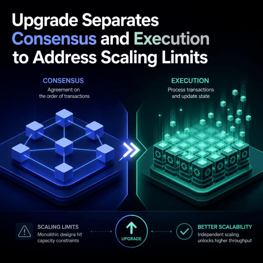 Upgrade Separates Consensus And Execution To Address Scaling Limits