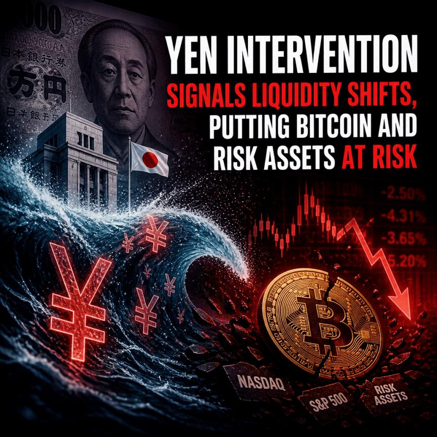 Yen intervention signals liquidity shifts, putting Bitcoin and risk assets at risk Yen Intervention Signals Liquidity Shifts, Putting Bitcoin And Risk Assets At Risk