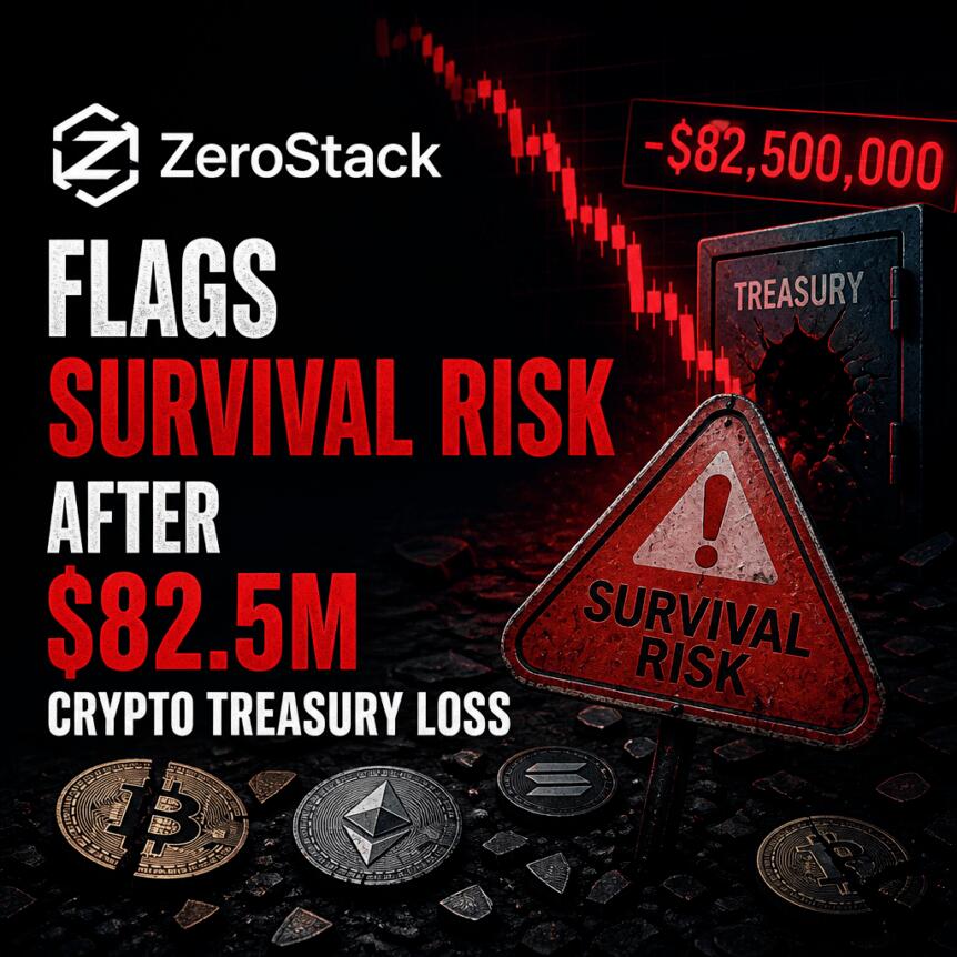 ZeroStack Flags Survival Risk After $82.5M Crypto Treasury Loss Zerostack Flags Survival Risk After $82.5m Crypto Treasury Loss