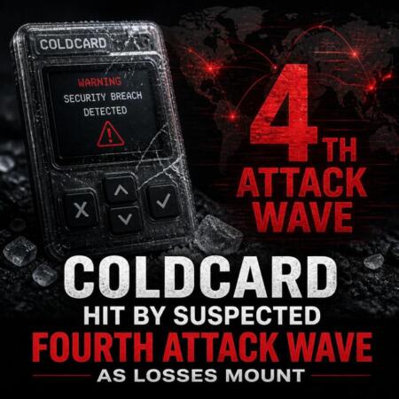 Coldcard Hit By Suspected Fourth Attack Wave As Losses Mount Coldcard Hit By Suspected Fourth Attack Wave As Losses Mount