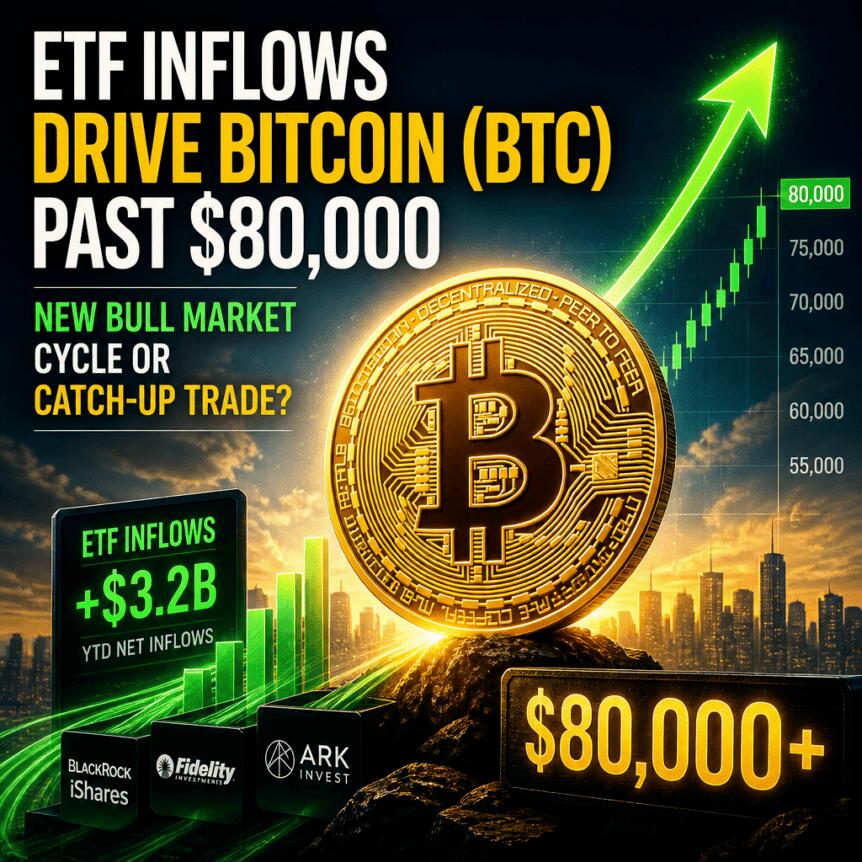 ETF Inflows Drive Bitcoin (BTC) Past $80,000 New Bull Market Cycle Or Catch-Up Trade Etf Inflows Drive Bitcoin Btc Past 80 000 New Bull Market Cycle Or Catch Up Trad