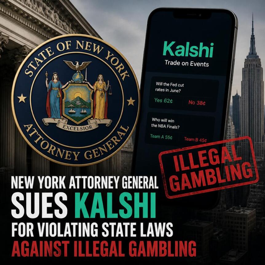 New York Attorney General Sues Kalshi for Violating State Laws Against Illegal Gambling New York Attorney General Sues Kalshi For Violating State Laws Against Illegal G