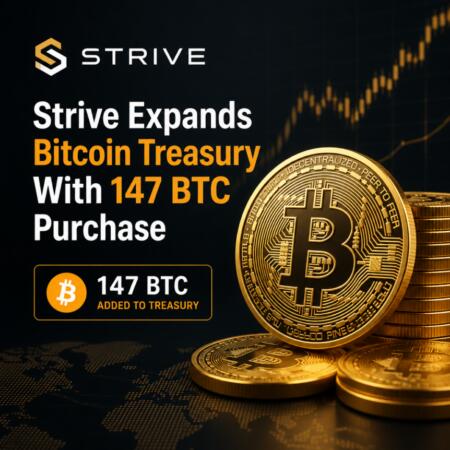 Strive Expands Bitcoin Treasury With 147 BTC Purchase Strive Expands Bitcoin Treasury With 147 Btc Purchase