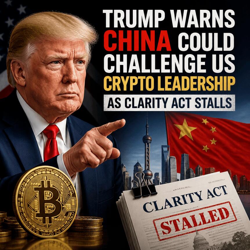 Trump Warns China Could Challenge US Crypto Leadership as Clarity Act Stalls Trump Warns China Could Challenge Us Crypto Leadership As Clarity Act Stalls
