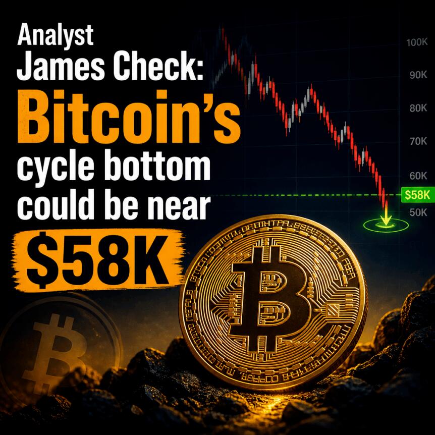 Analyst James Check: Bitcoin’s cycle bottom could be near $58K Analyst James Check: Bitcoin’s Cycle Bottom Could Be Near $58k
