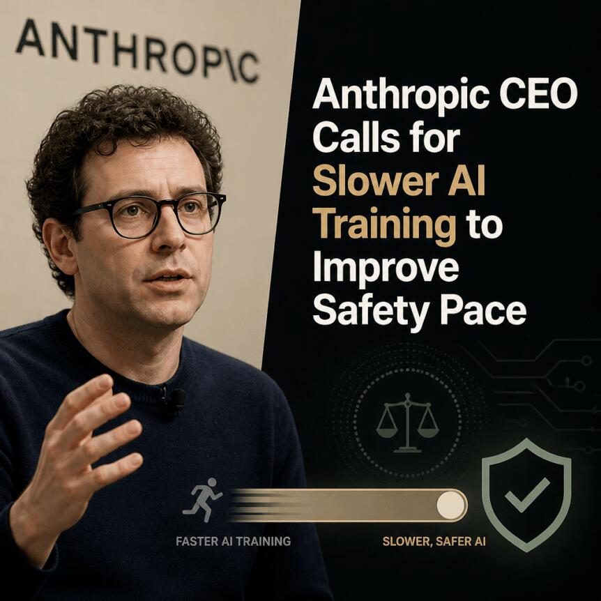 Anthropic CEO Calls for Slower AI Training to Improve Safety Pace