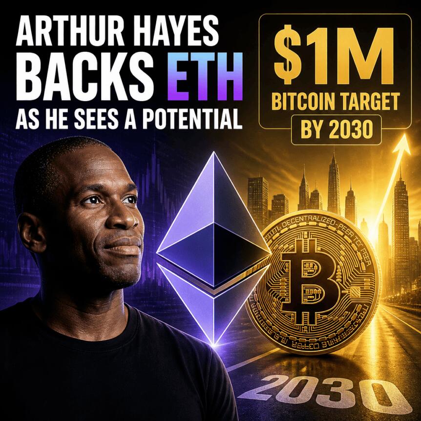 Arthur Hayes Backs Eth As He Sees A Potential $1m Bitcoin Target By 2030
