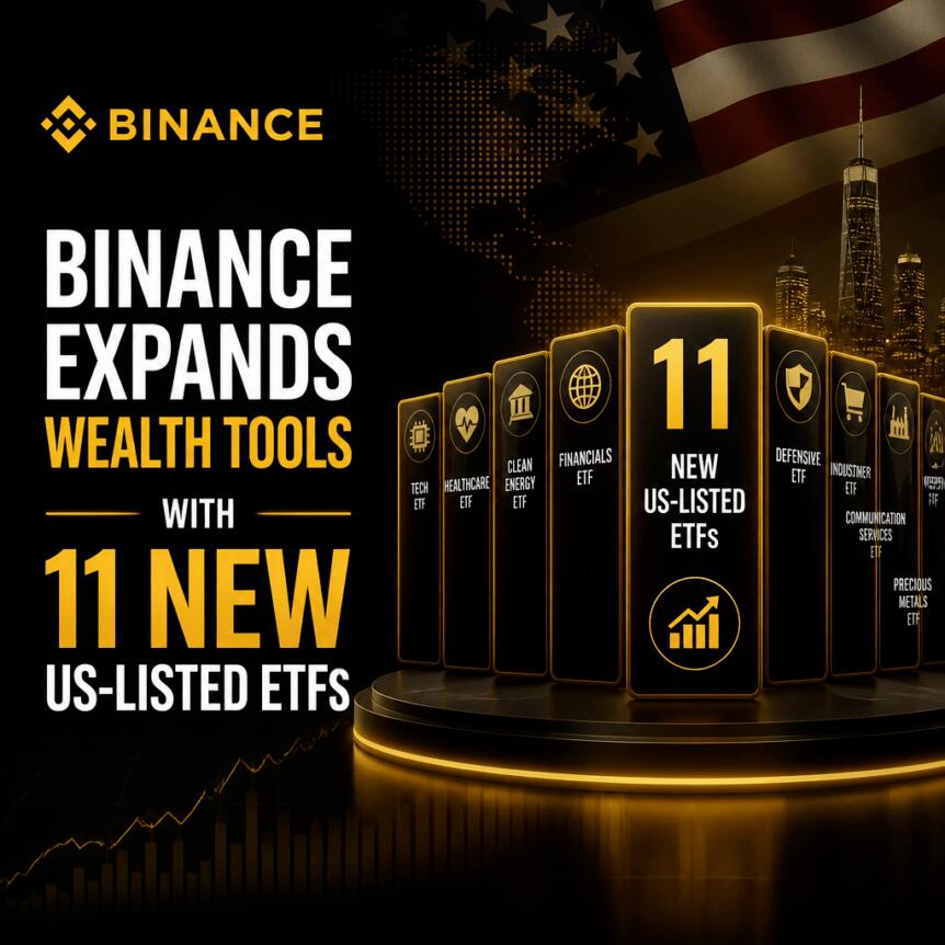Binance Expands Wealth Tools With 11 New US-Listed ETFs