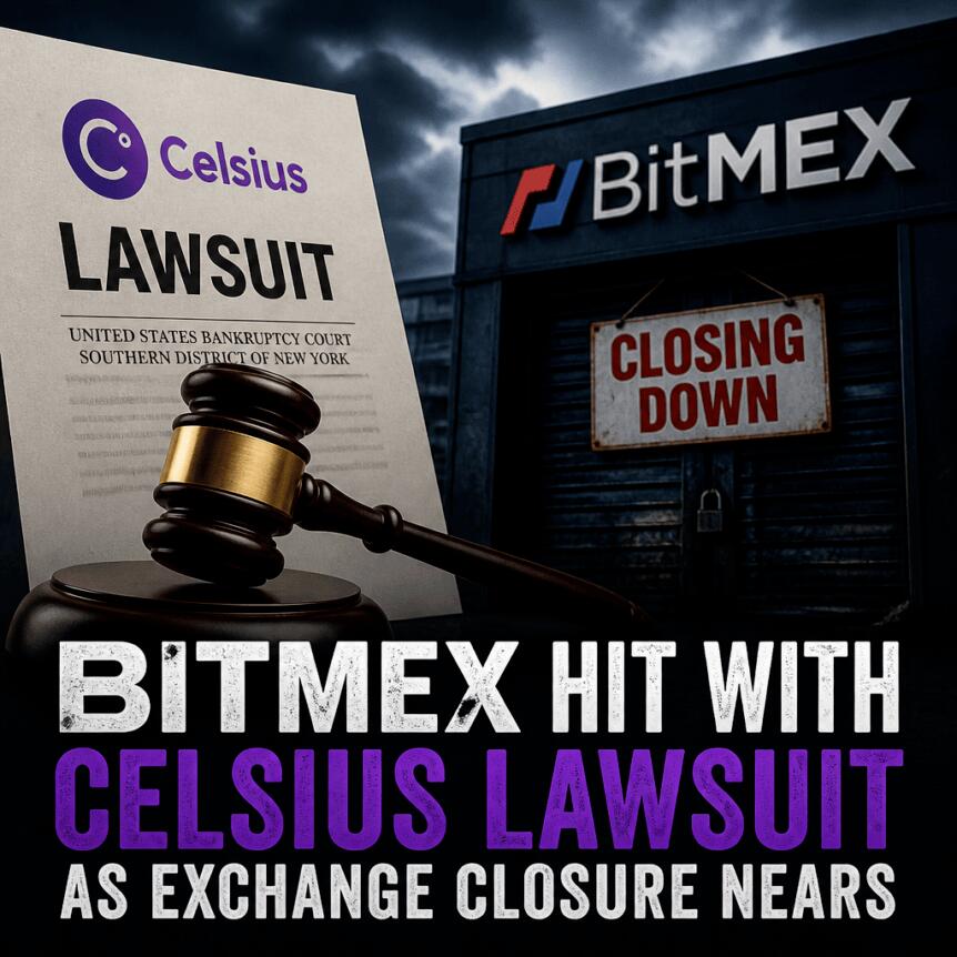Bitmex Hit With Celsius Lawsuit As Exchange Closure Nears