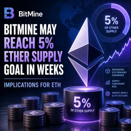 BitMine May Reach 5% Ether Supply Goal in Weeks—Implications for ETH Bitmine May Reach 5% Ether Supply Goal In Weeks—implications For Eth