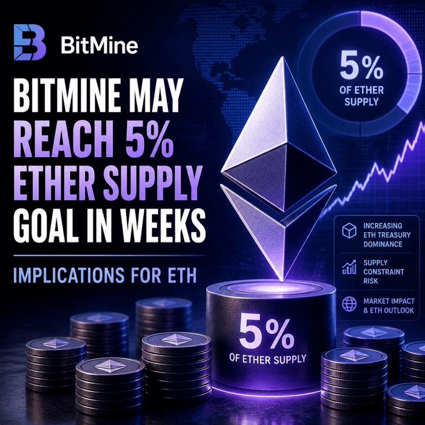 BitMine May Reach 5% Ether Supply Goal in Weeks—Implications for ETH Bitmine May Reach 5% Ether Supply Goal In Weeks—implications For Eth