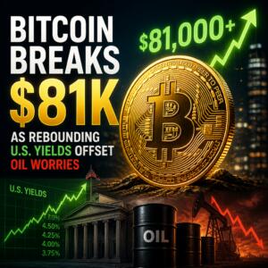 Bitcoin Breaks $81K as Rebounding U.S. Yields Offset Oil Worries Bitcoin Breaks $81k As Rebounding U.s. Yields Offset Oil Worries