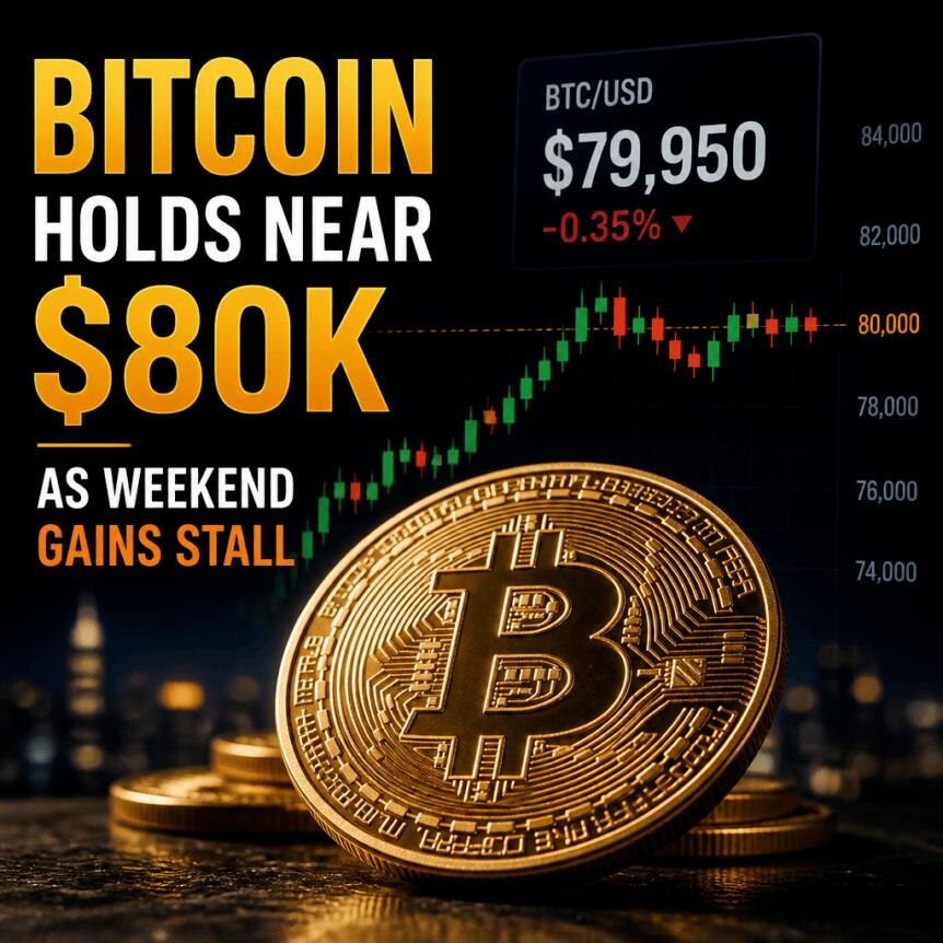 Bitcoin Holds Near $80K as Weekend Gains Stall Bitcoin Holds Near $80k As Weekend Gains Stall