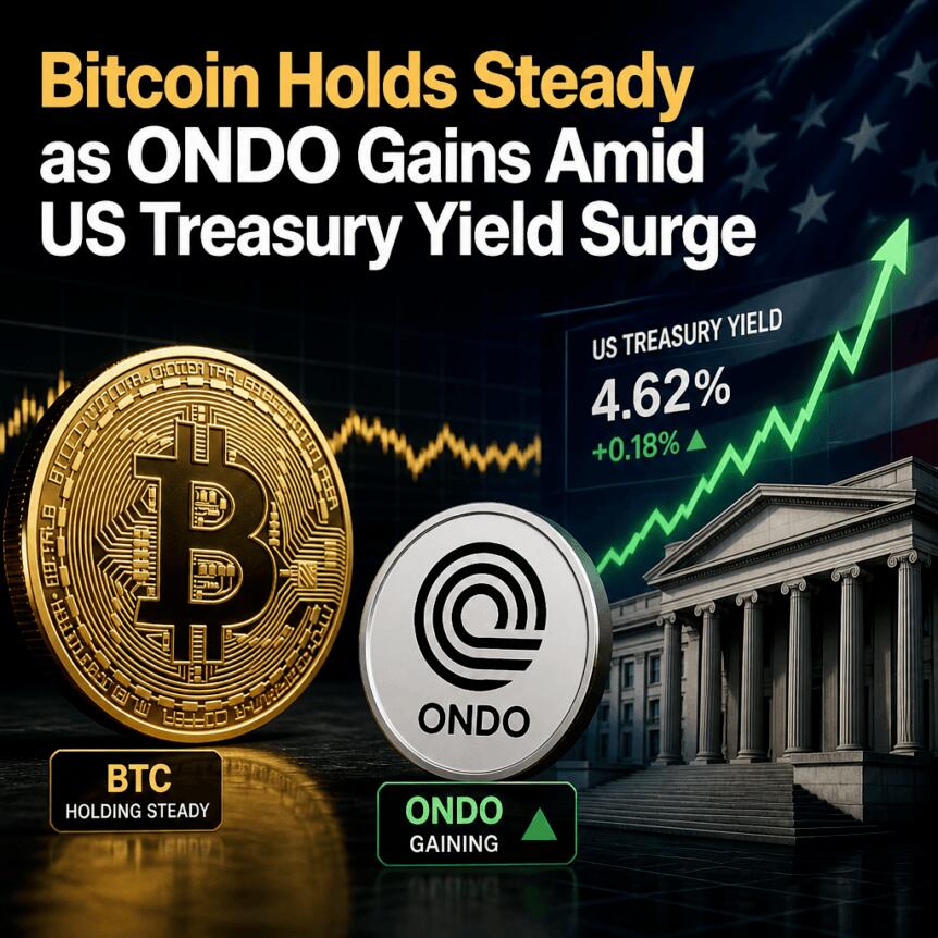 Bitcoin Holds Steady as ONDO Gains Amid US Treasury Yield Surge