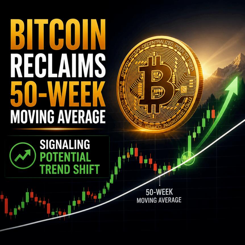 Bitcoin Reclaims 50-Week Moving Average, Signaling Potential Trend Shift