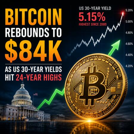 Bitcoin rebounds to $84K as US 30-year yields hit 24-year highs Bitcoin Rebounds To $84k As Us 30-Year Yields Hit 24-Year Highs