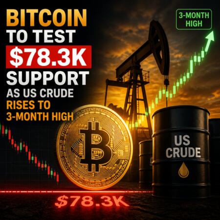 Bitcoin To Test $78.3k Support As Us Crude Rises To 3-Month High