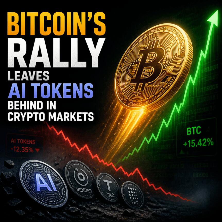 Bitcoin’s Rally Leaves AI Tokens Behind in Crypto Markets Bitcoin’s Rally Leaves Ai Tokens Behind In Crypto Markets