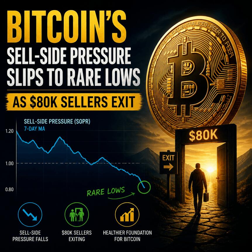 Bitcoin’s sell-side pressure slips to rare lows as $80K sellers exit Bitcoin’s Sell-Side Pressure Slips To Rare Lows As $80k Sellers Exit