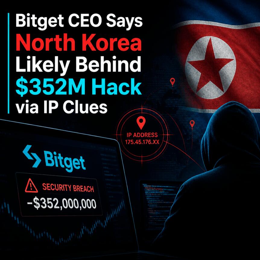 Bitget Ceo Says North Korea Likely Behind $352m Hack Via Ip Clues