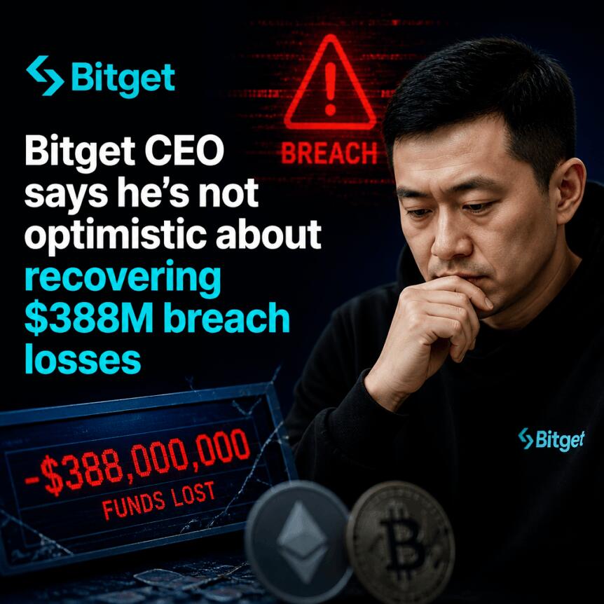Bitget CEO says he’s not optimistic about recovering $388M breach losses Bitget Ceo Says He’s Not Optimistic About Recovering $388m Breach Losses