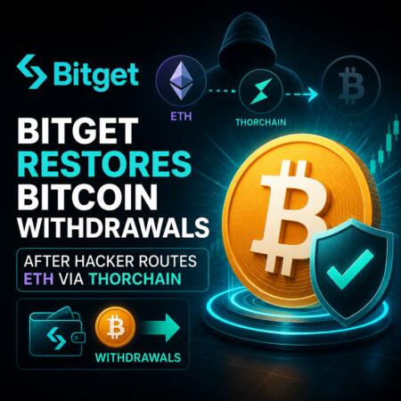 Bitget Restores Bitcoin Withdrawals After Hacker Routes ETH via THORChain Bitget Restores Bitcoin Withdrawals After Hacker Routes Eth Via Thorchain