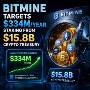 Bitmine Targets $334m/year Staking From $15.8b Crypto Treasury