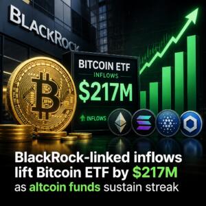 Blackrock-Linked Inflows Lift Bitcoin Etf By $217m As Altcoin Funds Sustain Streak