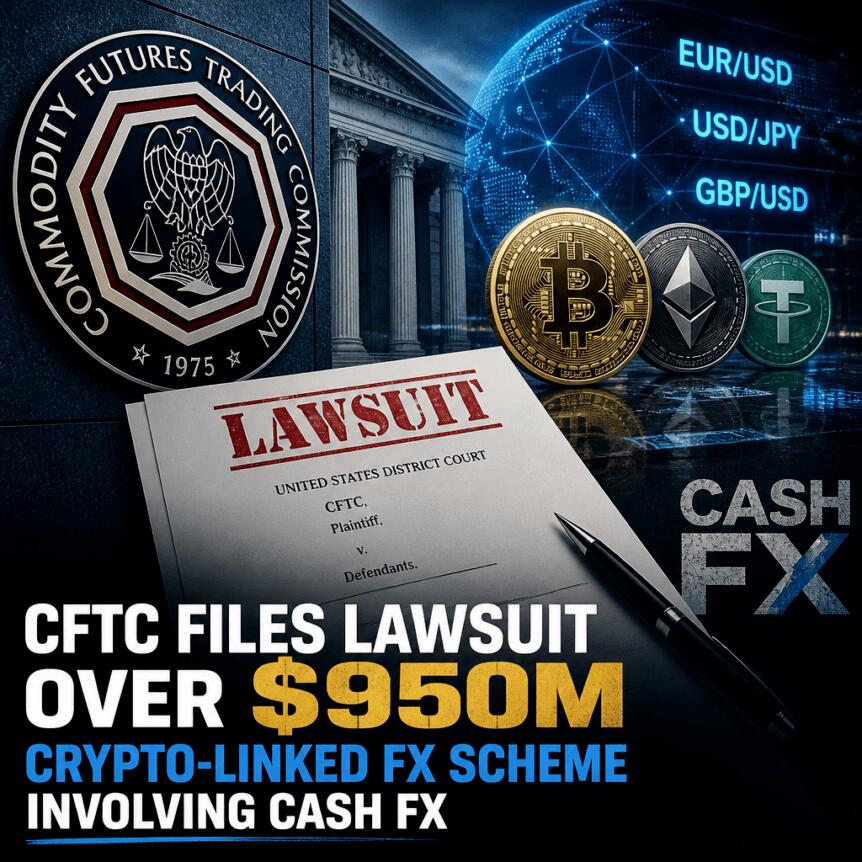 CFTC Files Lawsuit Over $950M Crypto-Linked FX Scheme Involving Cash FX Cftc Files Lawsuit Over $950m Crypto-Linked Fx Scheme Involving Cash Fx