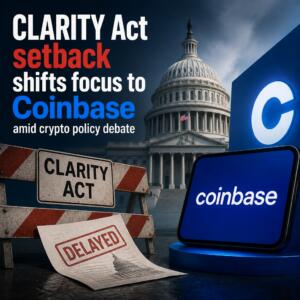 CLARITY Act setback shifts focus to Coinbase amid crypto policy debate Clarity Act Setback Shifts Focus To Coinbase Amid Crypto Policy Debate