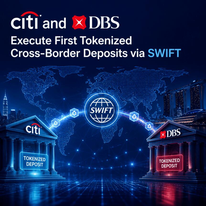 Citi and DBS Execute First Tokenized Cross-Border Deposits via SWIFT Citi And Dbs Execute First Tokenized Cross-Border Deposits Via Swift