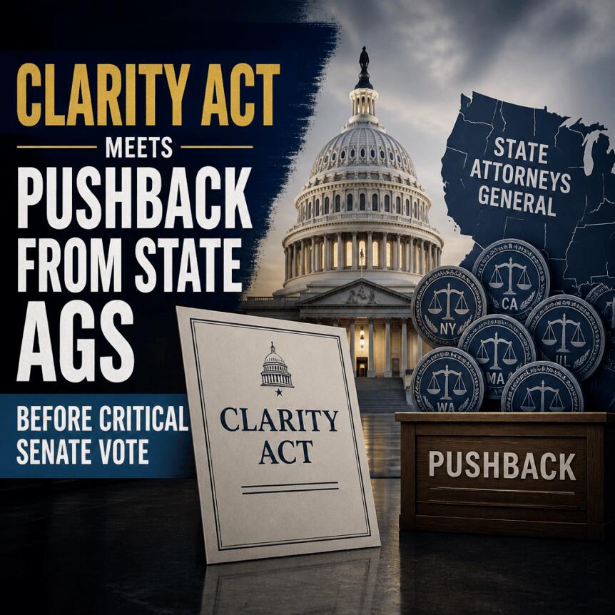 Clarity Act Meets Pushback From State Ags Before Critical Senate Vote