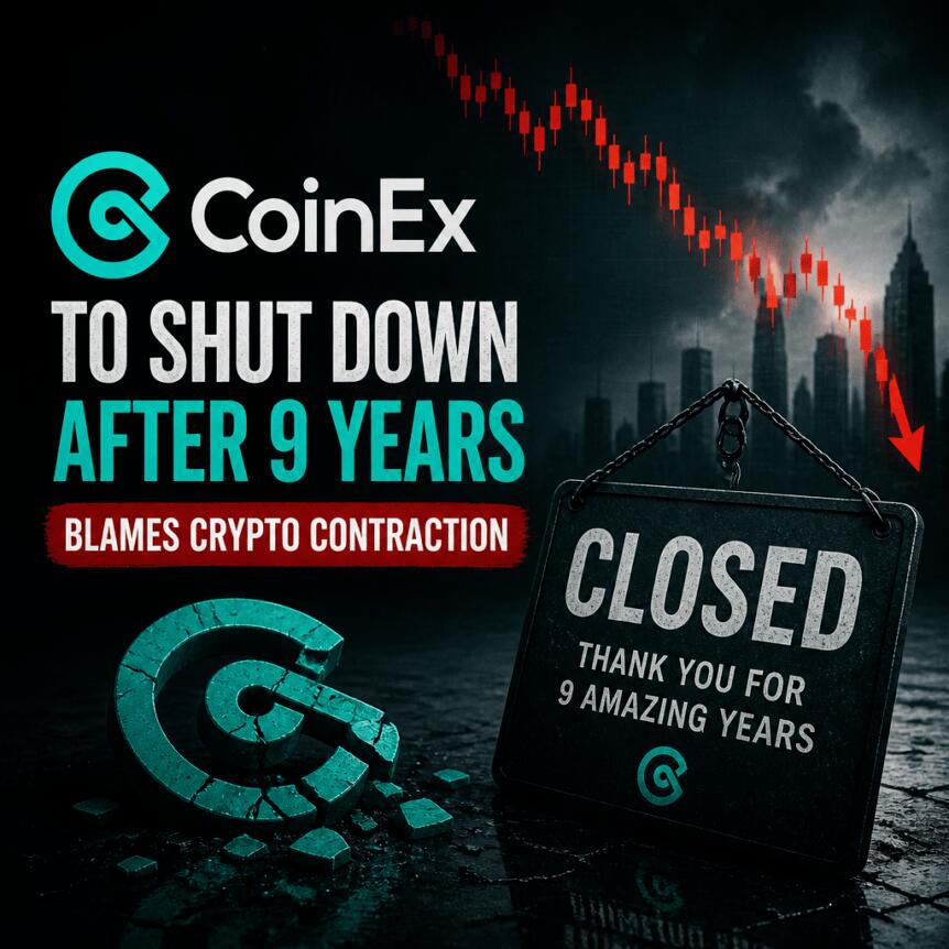 CoinEx to Shut Down After 9 Years, Blames Crypto Contraction