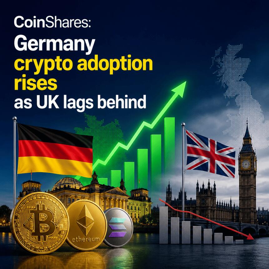 Coinshares: Germany Crypto Adoption Rises As Uk Lags Behind