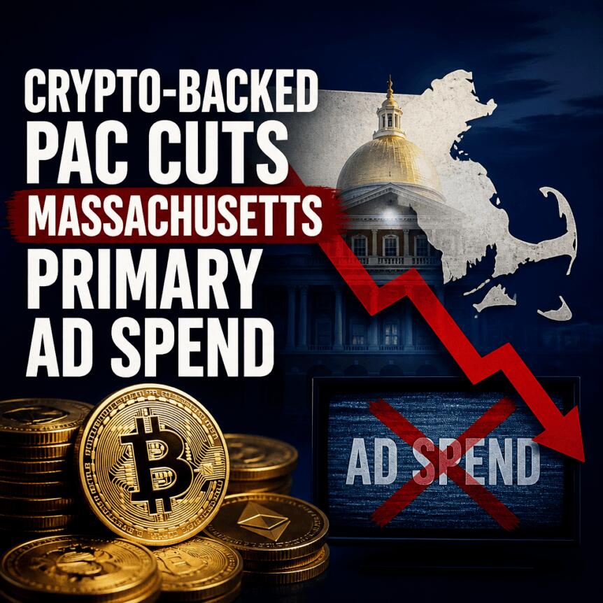 Crypto-Backed PAC Cuts Massachusetts Primary Ad Spend Crypto-Backed Pac Cuts Massachusetts Primary Ad Spend