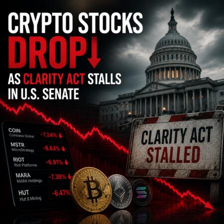 Crypto Stocks Drop As Clarity Act Stalls In U.s. Senate