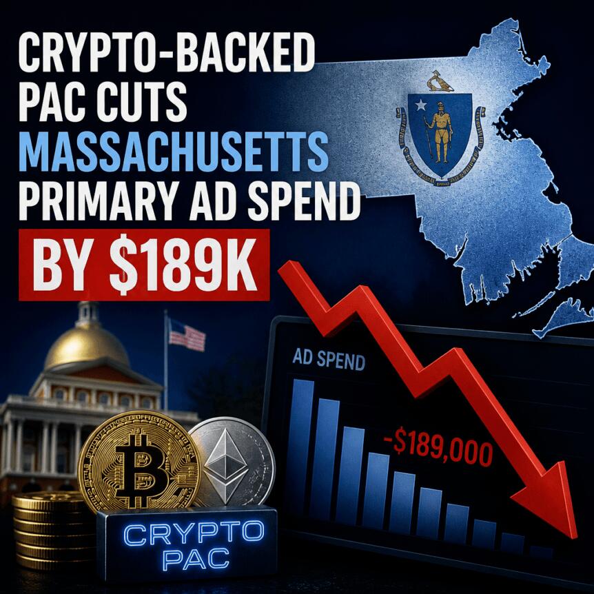 Crypto-backed PAC cuts Massachusetts primary ad spend by $189K Crypto-Backed Pac Cuts Massachusetts Primary Ad Spend By $189k
