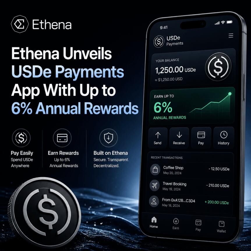 Ethena Unveils Usde Payments App With Up To 6% Annual Rewards