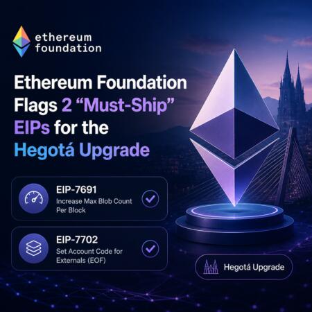 Ethereum Foundation Flags 2 “Must-Ship” EIPs for the Hegotá Upgrade Ethereum Foundation Flags 2 “must-Ship” Eips For The Hegotá Upgrade