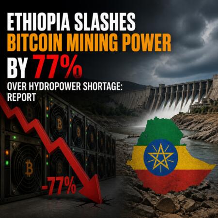 Ethiopia slashes Bitcoin mining power by 77% over hydropower shortage: report Ethiopia Slashes Bitcoin Mining Power By 77% Over Hydropower Shortage: Report