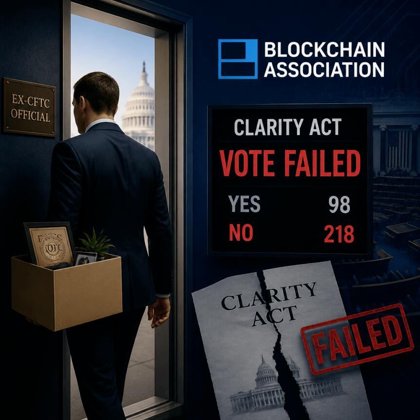 Ex-CFTC Official Exits Blockchain Association After CLARITY Vote Fails