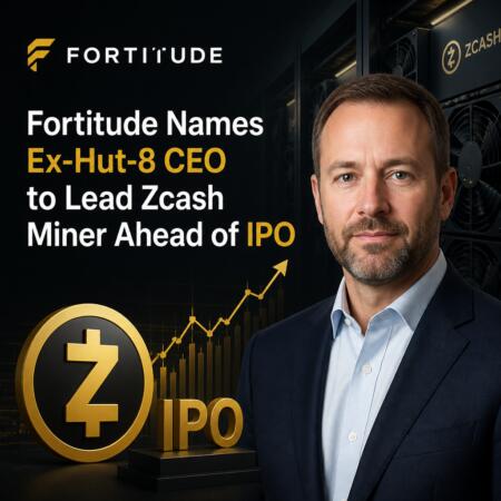 Fortitude Names Ex-Hut 8 Ceo To Lead Zcash Miner Ahead Of Ipo