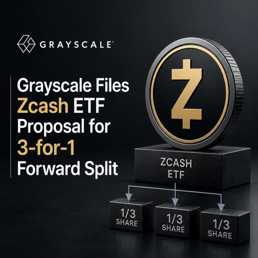 Grayscale Files Zcash ETF Proposal for 3-for-1 Forward Split