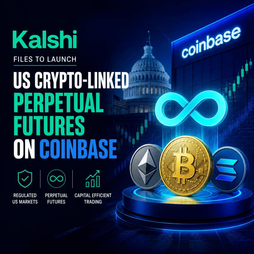 Kalshi Files to Launch US Crypto-Linked Perpetual Futures on Coinbase