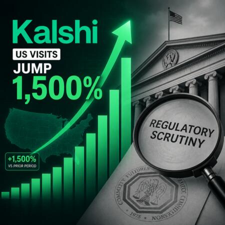 Kalshi US Visits Jump 1,500% as Regulatory Scrutiny Intensifies Kalshi Us Visits Jump 1,500% As Regulatory Scrutiny Intensifies