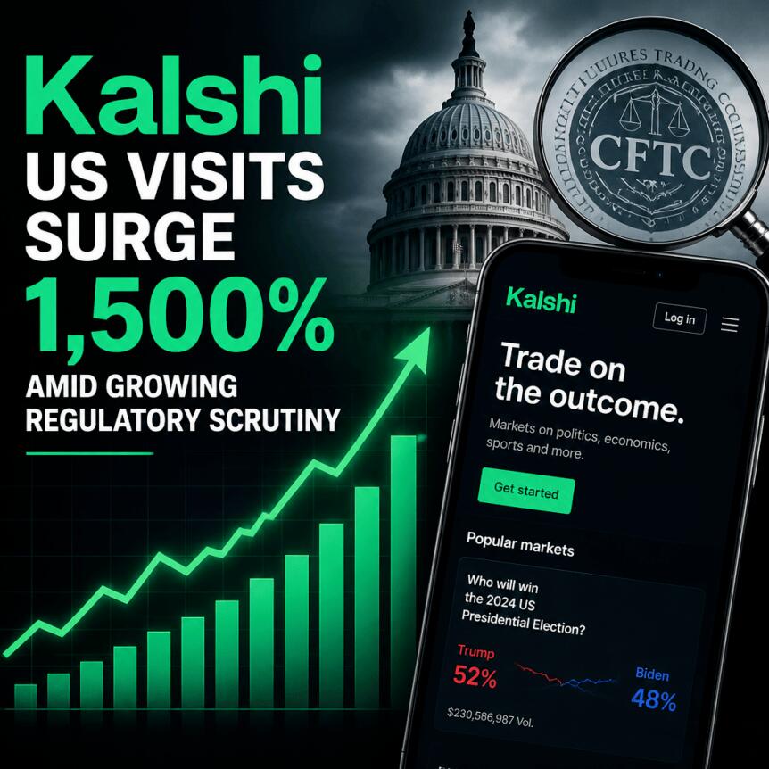 Kalshi US Visits Surge 1,500% Amid Growing Regulatory Scrutiny Kalshi Us Visits Surge 1,500% Amid Growing Regulatory Scrutiny