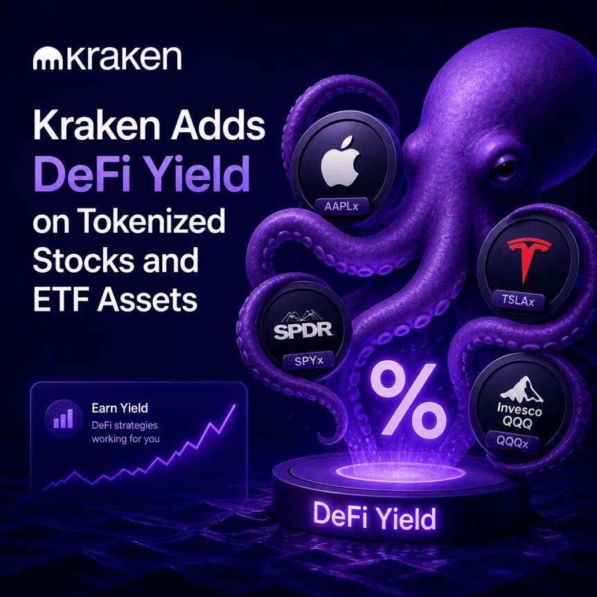Kraken Adds DeFi Yield on Tokenized Stocks and ETF Assets Kraken Adds Defi Yield On Tokenized Stocks And Etf Assets