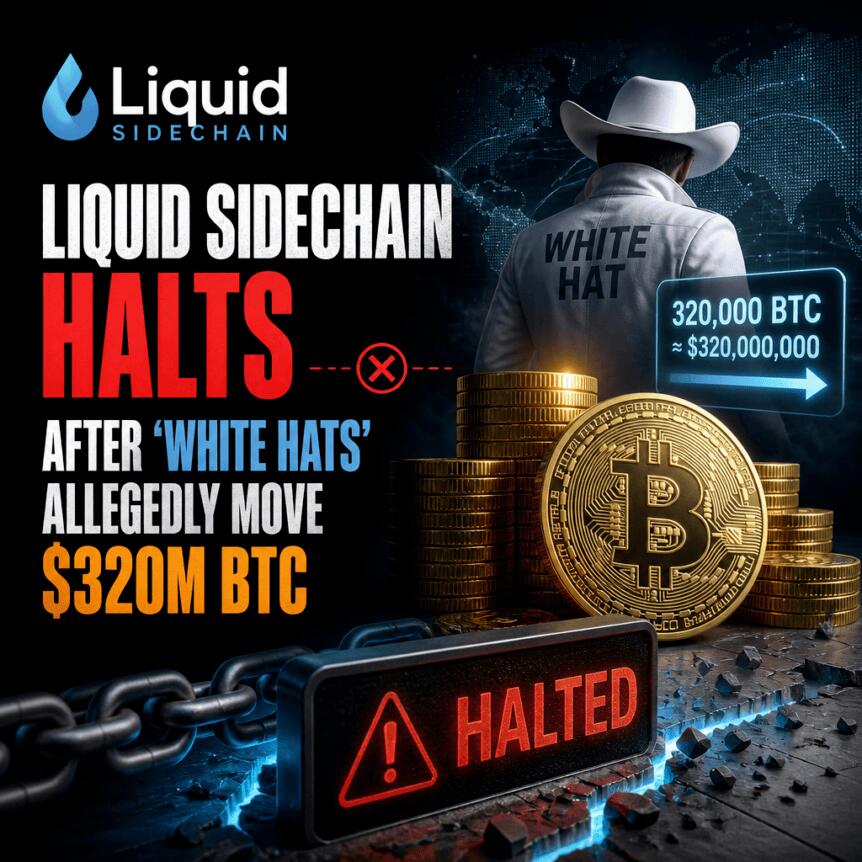 Liquid Sidechain Halts After ‘White Hats’ Allegedly Move $320M BTC Liquid Sidechain Halts After ‘white Hats’ Allegedly Move $320m Btc